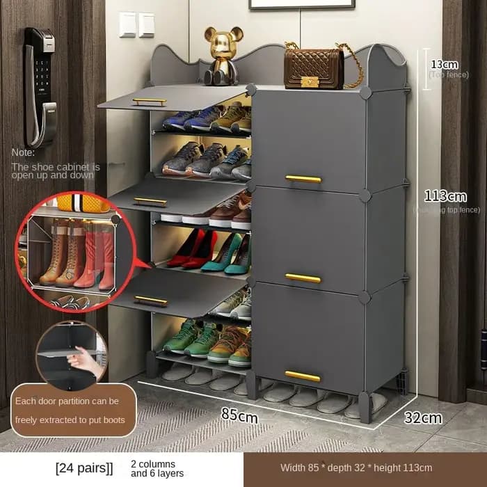 Luminerack-Meuble de Rangement T1 pour Chaussures, Couverture Anti-Poussière à Plusieurs Couches, po