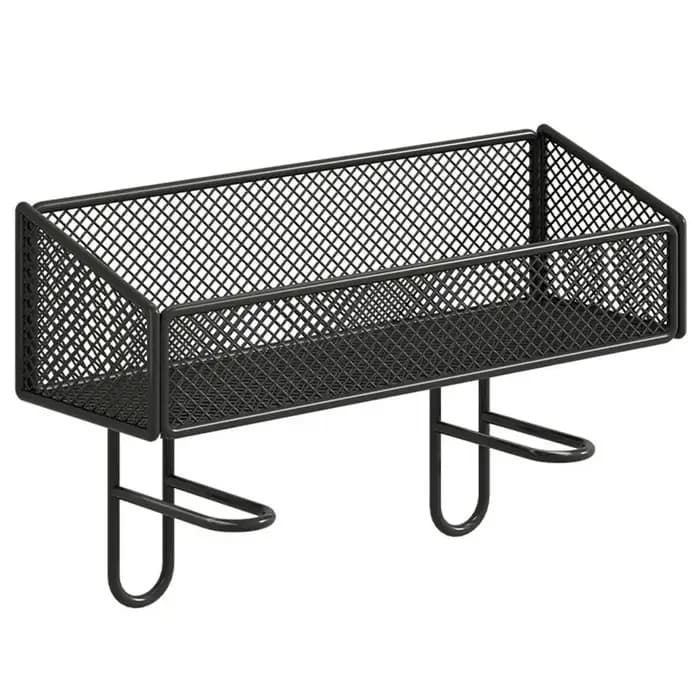 Étagère de toilette multifonctionnelle en fer noir blanc
