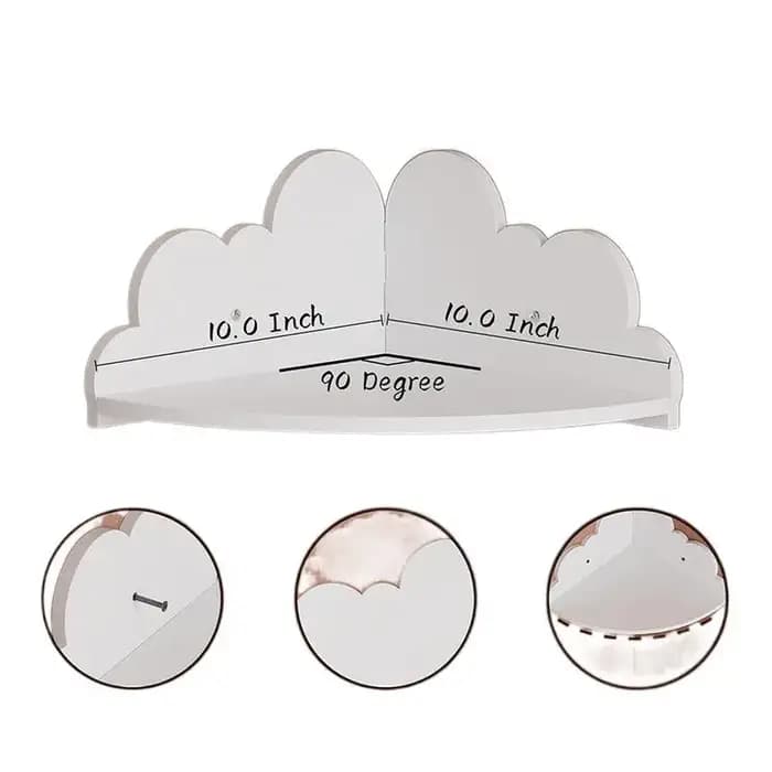 Un support de rangement style nuage pour chambres d'enfants