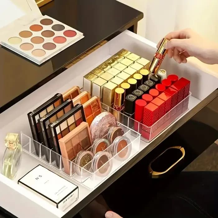 Boîte de rangement d'outils de maquillage à 7 grilles