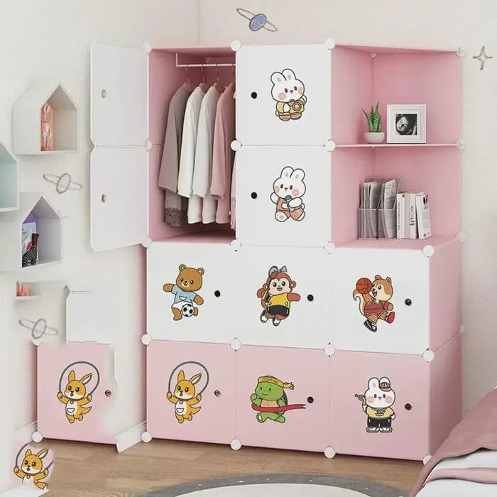 Armoire à cloisons ouvertes, armoire de maquillage minimaliste nordique moderne, armoire pas chère, armoires pliables avec miroir, armoires en plastique, mobilier d'hôtel