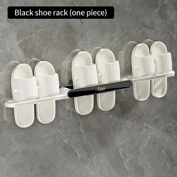 Support de rangement rotatif et pliable pour chaussons de salle de bain – Organisateur mural ou à suspendre derrière la
