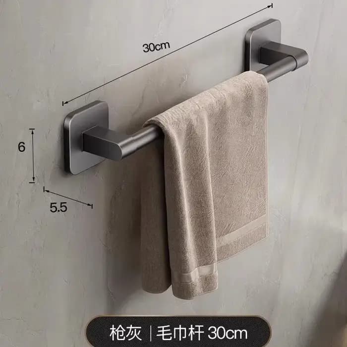 Porte-serviettes espace moderne en aluminium, étagères murales non perforées, porte-serviettes de sa