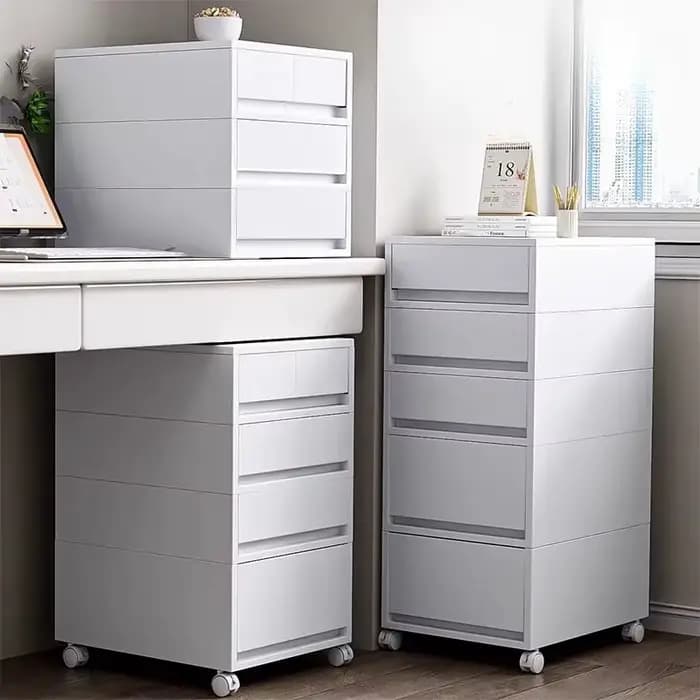 Armoire de rangement de bureau mobile avec tiroirs – Organisateur pour bureau/sous-bureau
