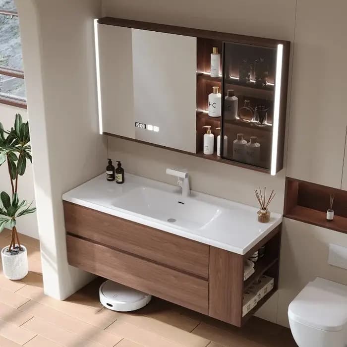 Meuble de Salle de Bain Moderne de Luxe avec Tiroirs