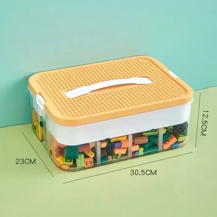 Boîte de rangement de blocs de construction empilables, boîtes de rangement en plastique transparent