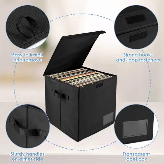 Boîte de rangement de disques vinyles