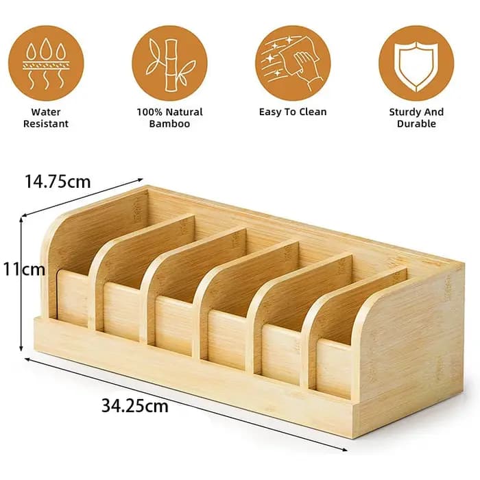 Boîte de Rangement en Bambou pour Homme et Femme