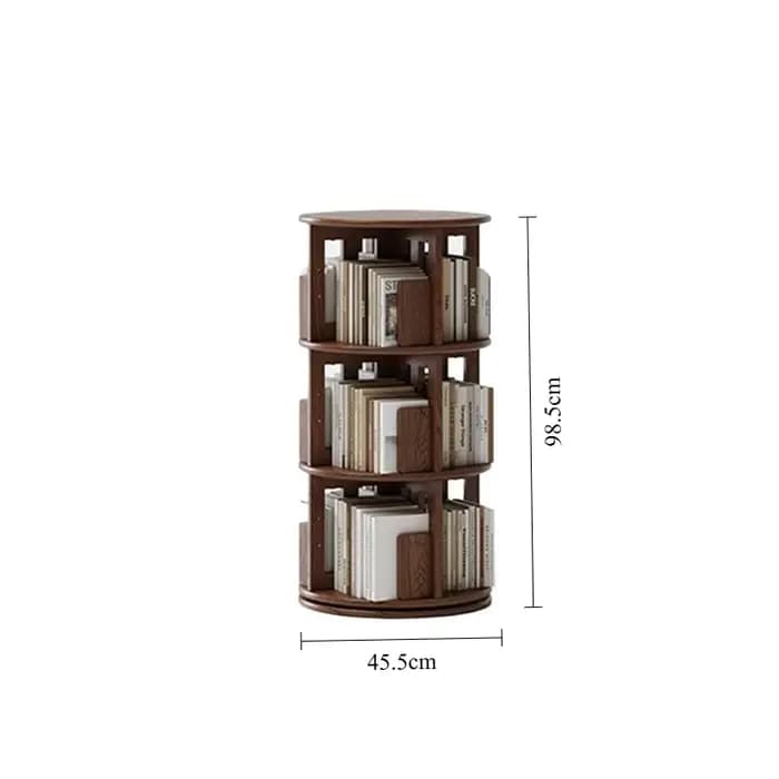 Bibliothèque rotative en bois multifonction