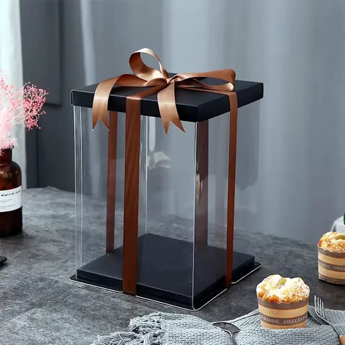 Boîte à pâtisserie transparente