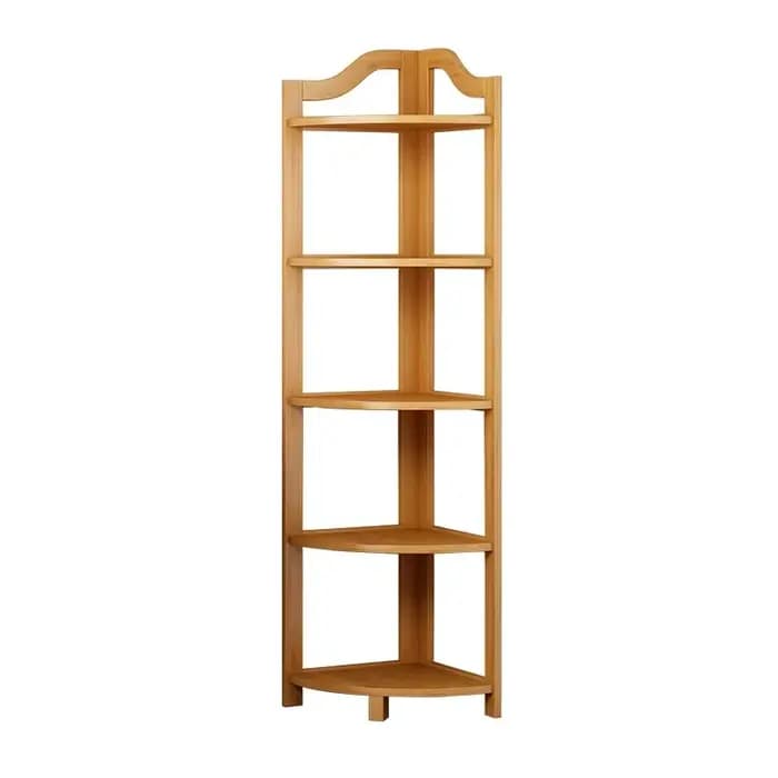 Support d'angle de cuisine en bambou, organisateur de rangement à plusieurs niveaux, bibliothèque autoportante pour ustensiles de cuisine ou fournitures de garde-manger