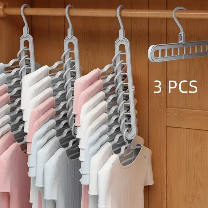 Cintres pliables en plastique à 9 trous