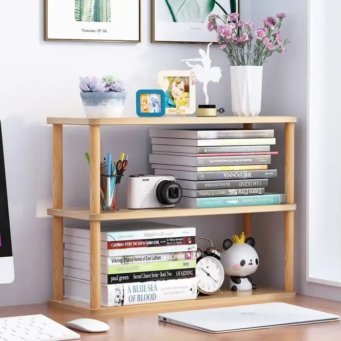 Étagères de bureau en bois multicouche