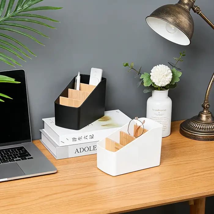 Organisateur de télécommandes de bureau, support de télécommande TV, boîte de rangement de table, organisateur multifonctionnel pour chambre, salon, bureau