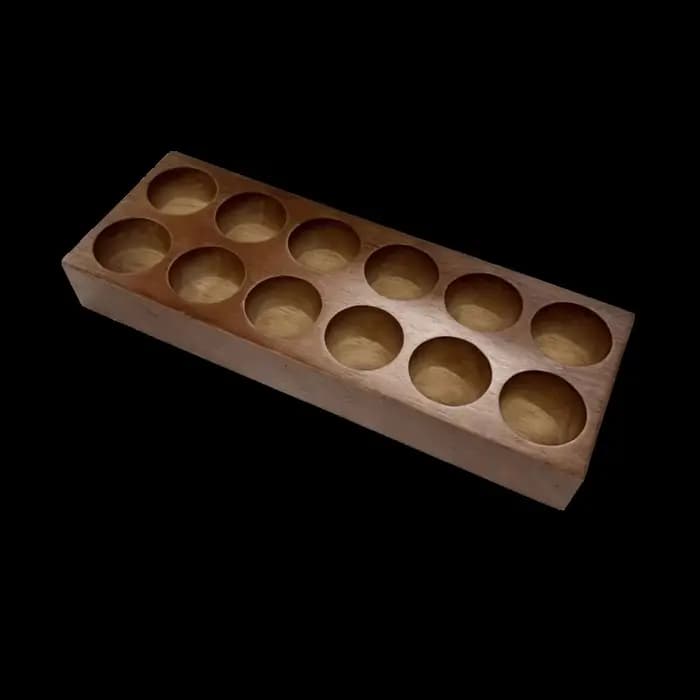 Support de Bouteilles d'Huiles Essentielles Robuste en Bois Naturel Grande Capacité Présentoir de Parfums Polyvalent à 6 ou 12 Emplacements pour Bureau