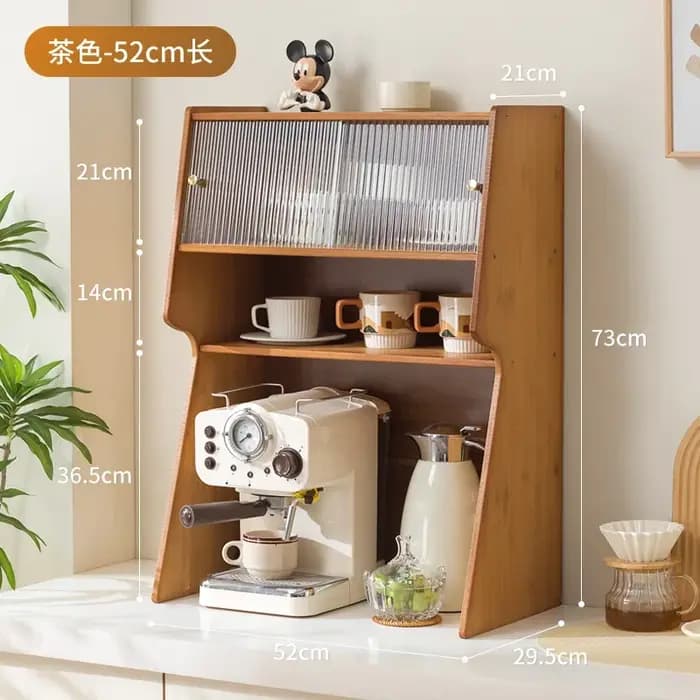 Meuble de rangement pour bar à café, station de comptoir pour machine à café, bouilloire et théière, centre de boissons gain de place