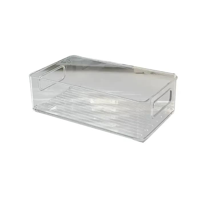 Boîte de rangement en acrylique transparente pour cosmétiques de bureau, masques faciaux et produits de soin, idéale pour dortoir et réfrigérateur