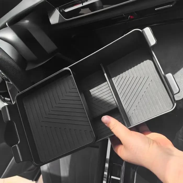 Pour organisateur de console centrale Volkswagen Teramont PRO 2025 – Boîte de rangement double couche pour accoudoir