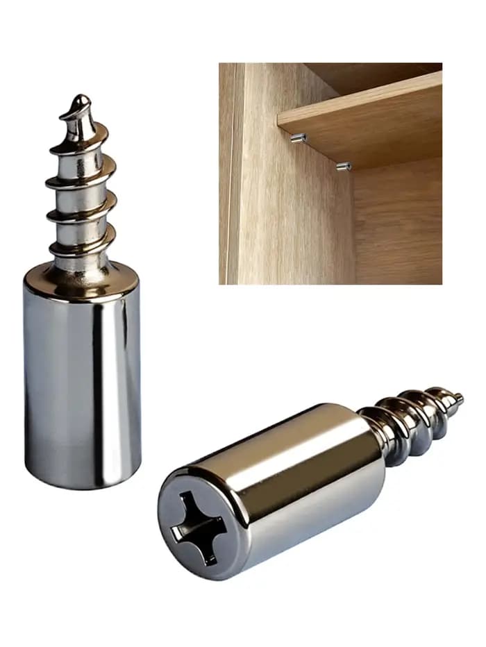 Chevilles de Support d'étagère avec vis, 20 pièces, Support robuste pour armoires, étagères, meubles
