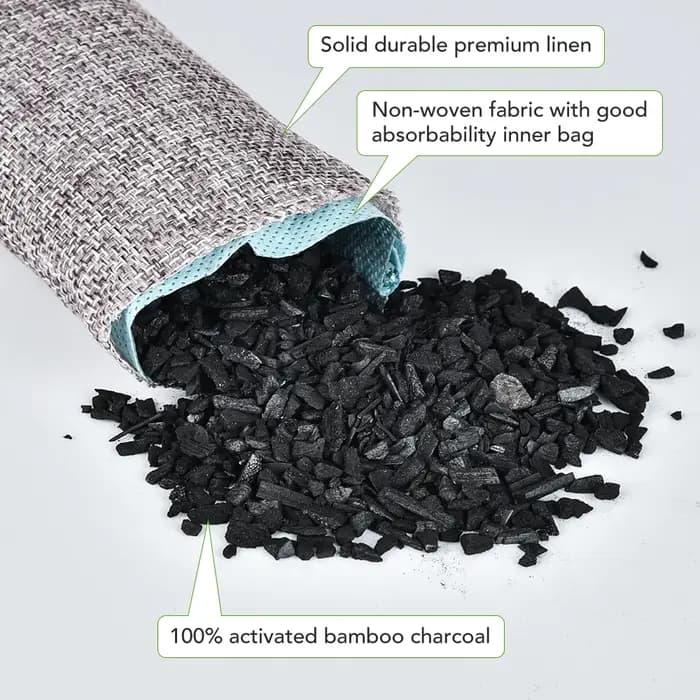Sacs en charbon de bambou naturel, 10 pièces, purificateur d'air, charbon actif, absorbeur d'odeur,