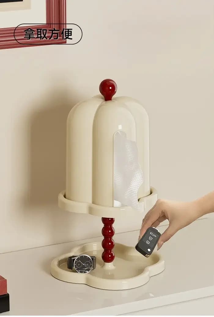 Boîte à mouchoirs rétro française dans le style ancien du sens avancé
