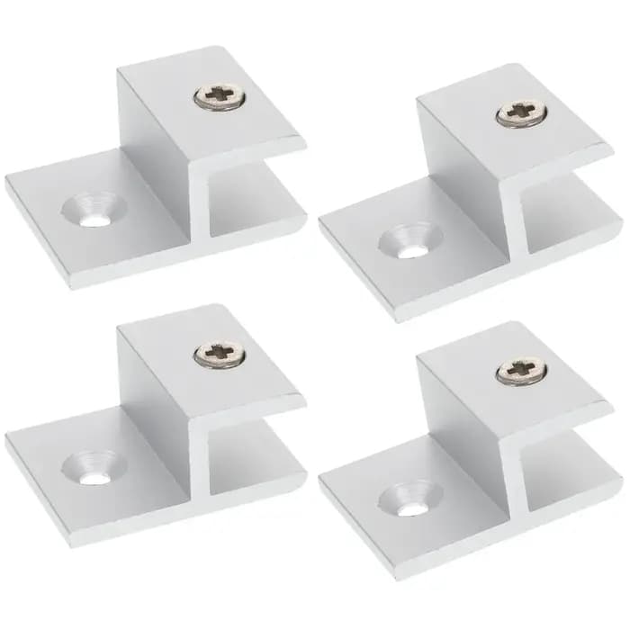 Support d'étagère en verre rectangulaire en aluminium