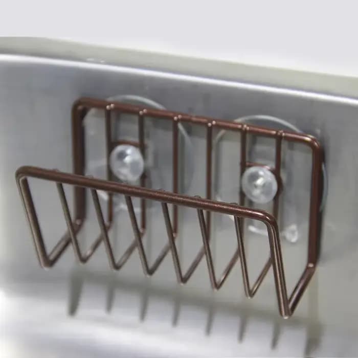 Étagère de rangement en acier inoxydable pour éponge d'évier, boule de fil de cuisine, chiffon, supp