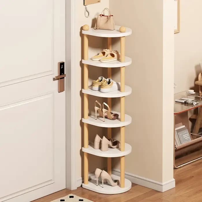 Armoire à chaussures moderne et pratique en bois massif de haute qualité pour le salon