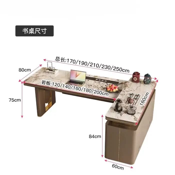 Bureau d'angle Premium sur pied