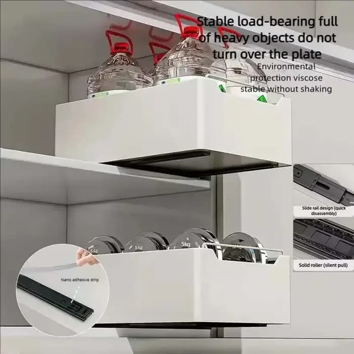 Nouveau support de rangement de cuisine avec Rails coulissants