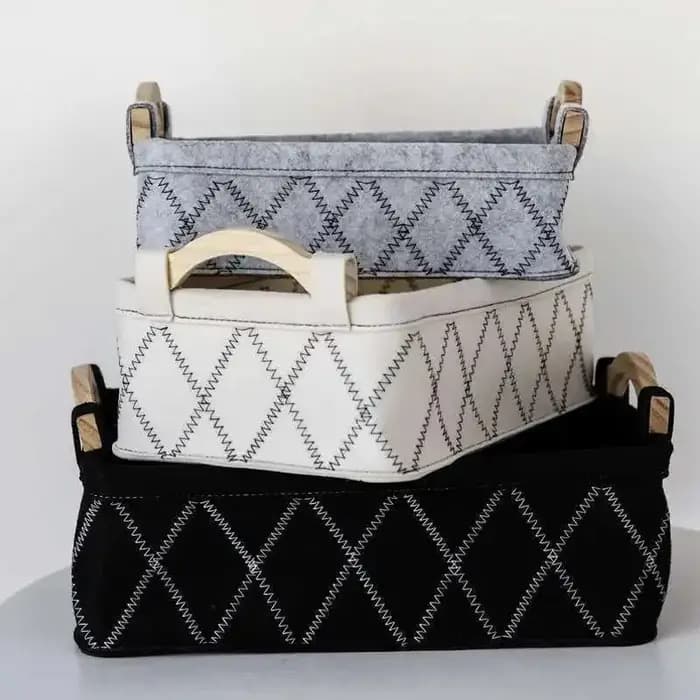 Nouveau panier de rangement en feutre grande capacité
