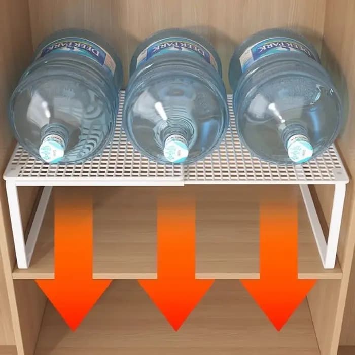 Organisateur de garde-robe télescopique empilable d'étagère de placard rétractable