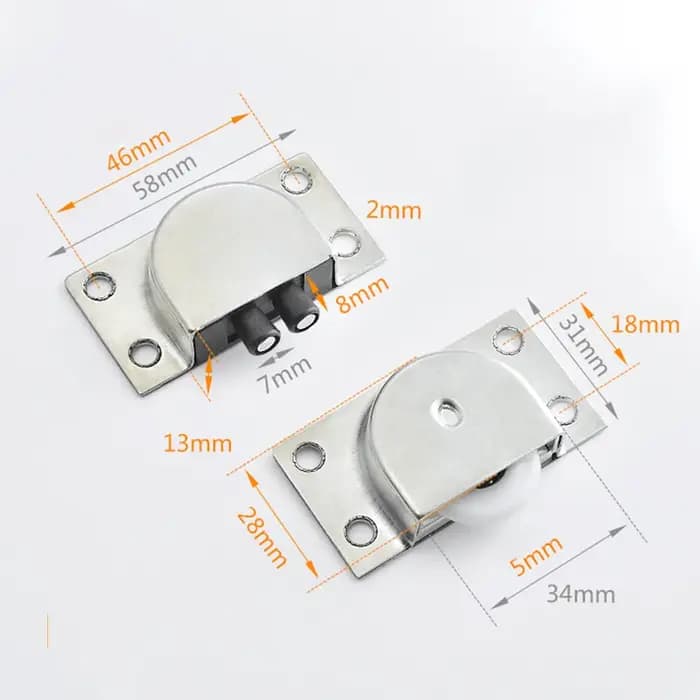1 ensemble de rouleaux de porte coulissante en acier inoxydable