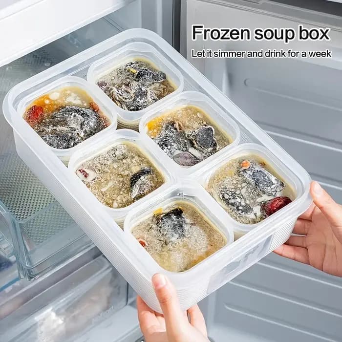 7 boîtes de rangement pour compartiments congelés