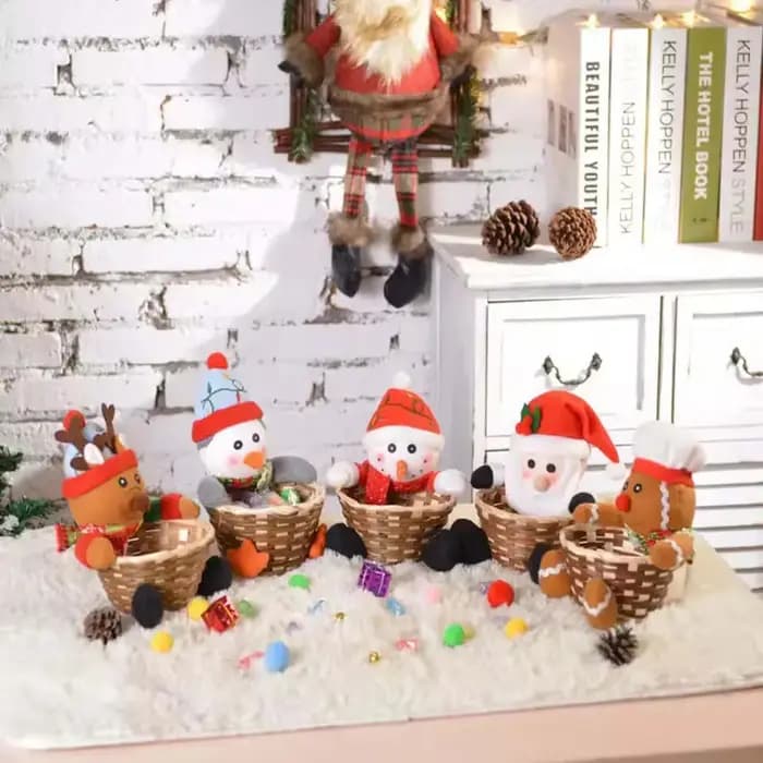 Panier de rangement pour bonbons de Noël