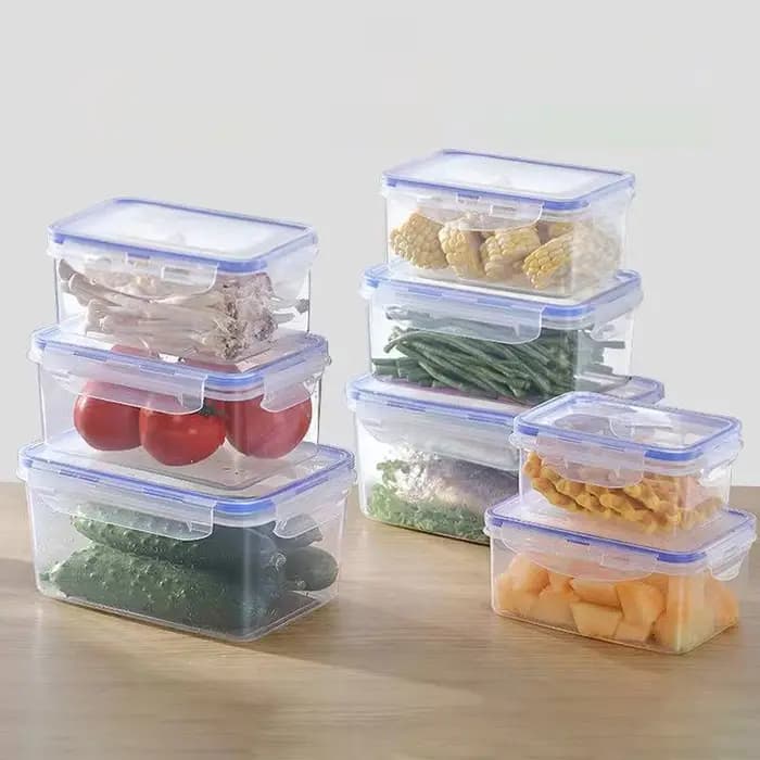 Boîte de rangement des aliments au réfrigérateur avec couvercle en plastique