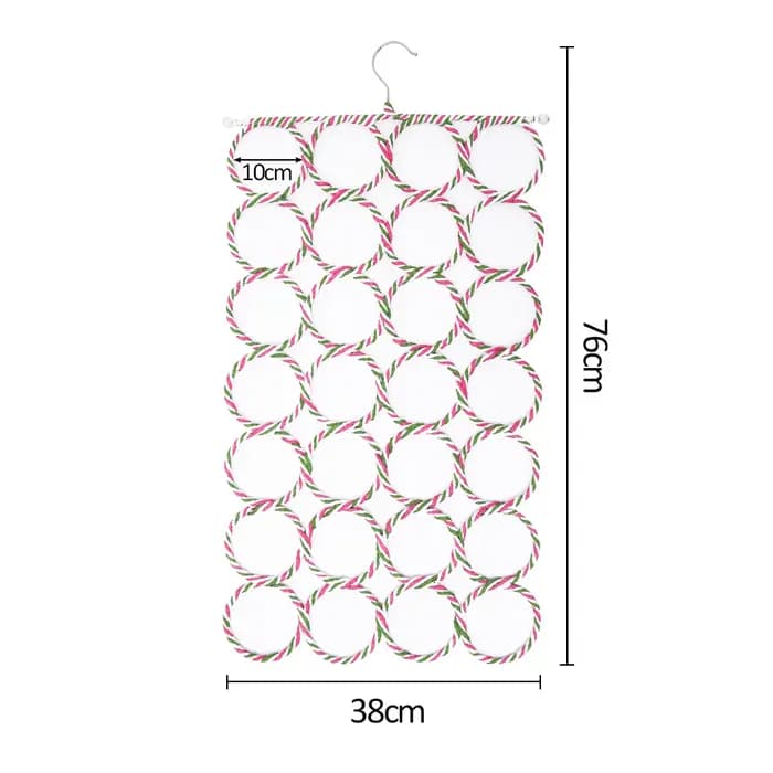 28 trous porte-écharpe pliable cravate ceinture crochet châle foulards organisateur rotin tissage cintre garde-robe support de rangement présentoir