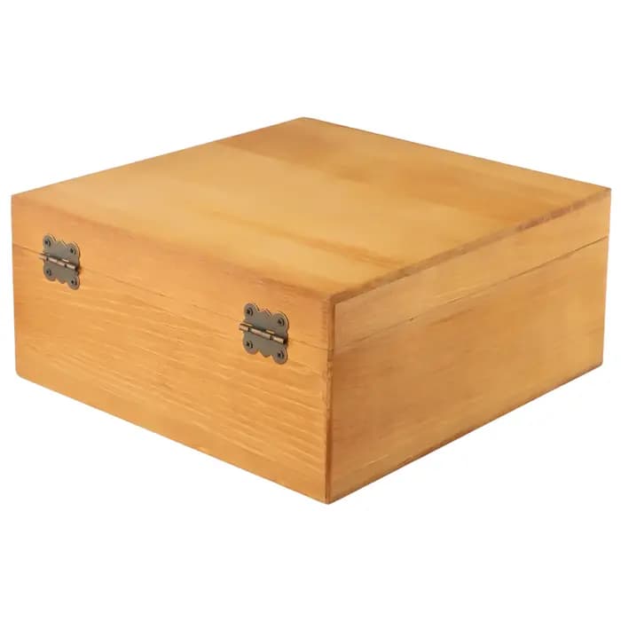 Boîte de Rangement Rectangulaire en Bois Massif