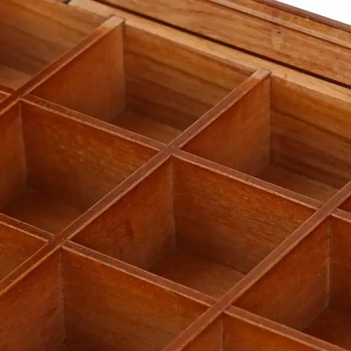 Organisateur de sachets de thé à 12 compartiments, boîte en bois avec couvercle transparent pour la maison, la cuisine, le café, le garde-manger et les sachets de collations
