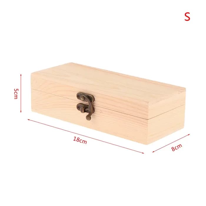 Boîte de rangement rectangulaire en bois