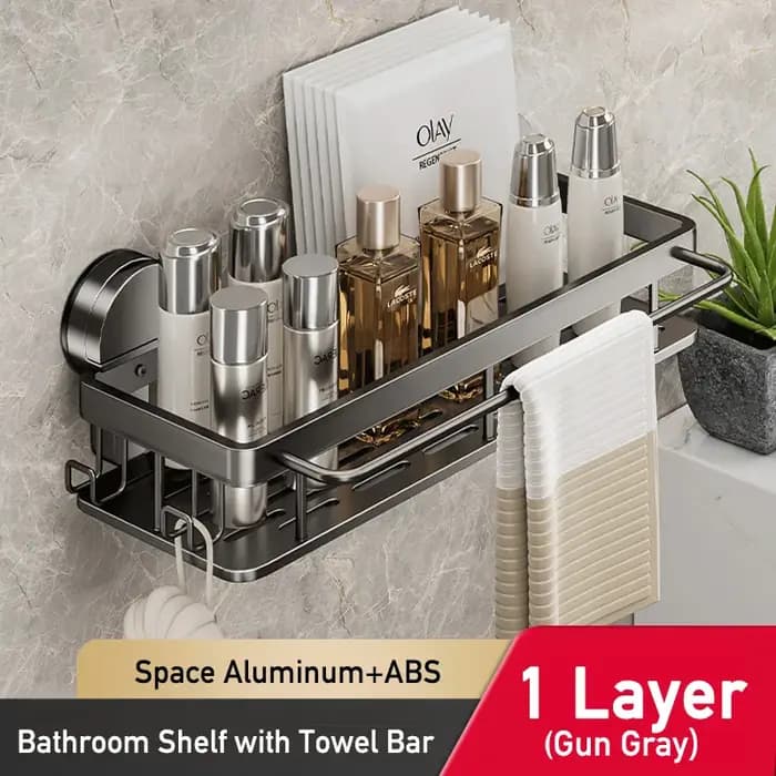 Étagère de salle de bain à ventouse sans perçage