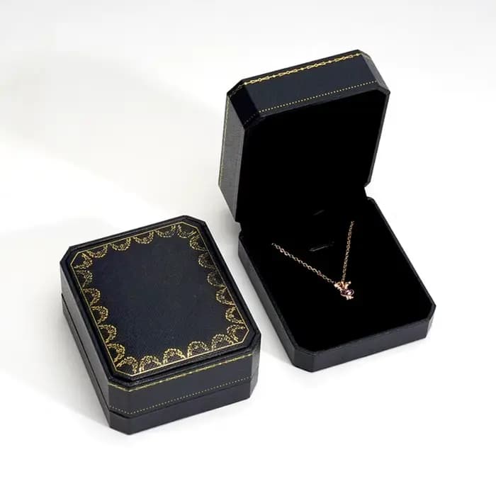Boîte à bijoux élégante, boîte de présentation pour colliers et pendentifs, organisateur de bijoux r
