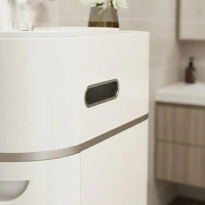 Armoire de rangement haute avec portes, étagère de rangement polyvalente pour salle de bain, armoire de rangement pour buanderie, couloir, chambre à coucher