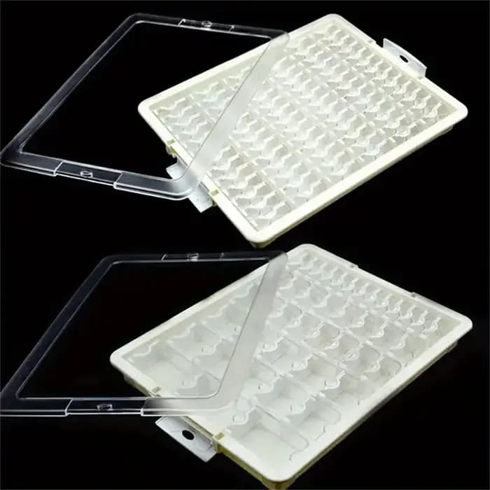 Boîte de rangement de perles Elizabeth Ward, 42/50/78 grilles, conteneur Portable Transparent pour peinture diamant, boîte de rangement en plastique