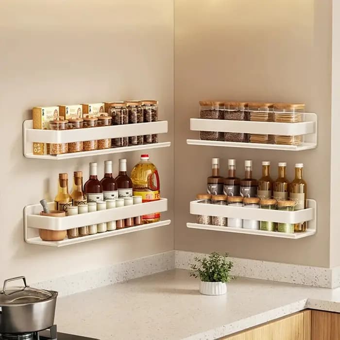 Étagère d'angle murale grise en métal pour cuisine, salle de bain et douche, avec fixation par vis, organisateur de maquillage, étagère de rangement 811780