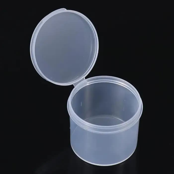 Petite Boîte de Rangement Ronde en Plastique Transparent