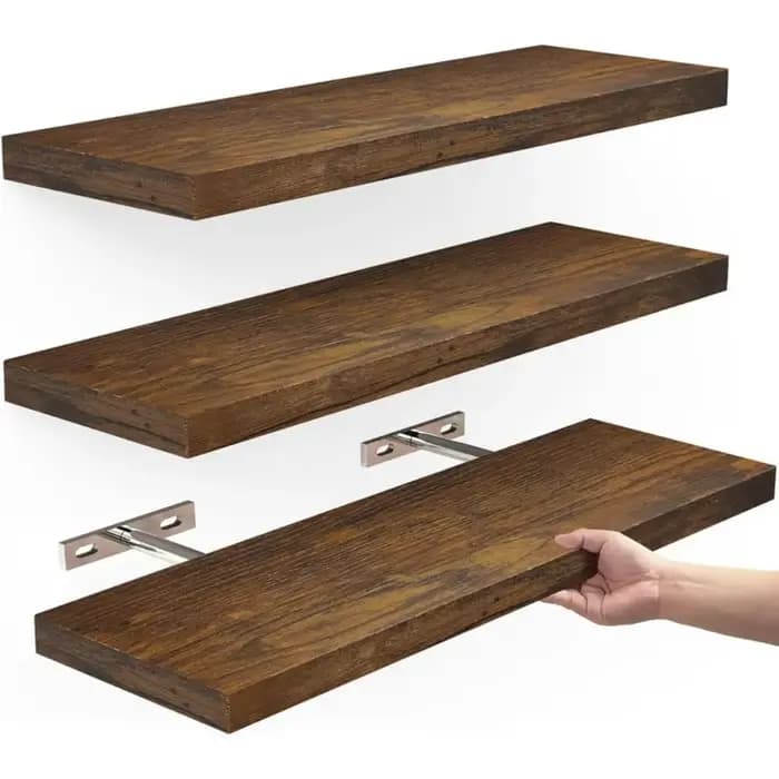 Support de rangement suspendu en bois