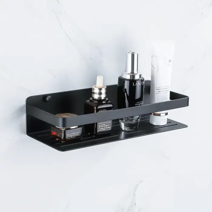 HOBlack-Étagères de douche en acier inoxydable