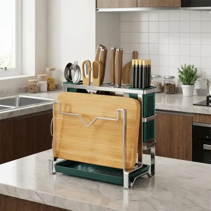 Support de rangement pour couteaux en acier inoxydable