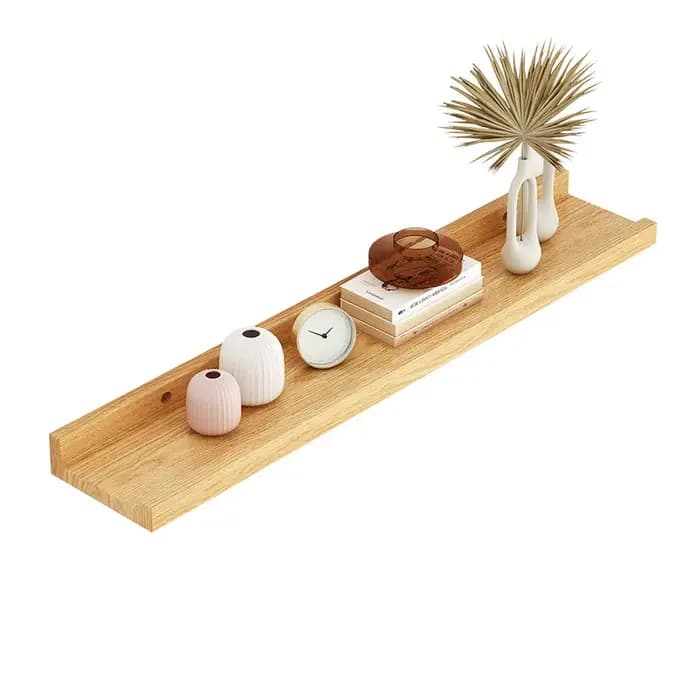 Étagères flottantes en bois pour chambre à coucher, salon, salle de bains, cuisine, décoration de maison, support de rangement mural pour Photos et livres, présentoir